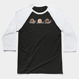 Toasted Mauve Donut Snails Watercolor Baseball T-Shirt